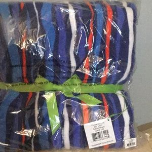 NWT Vera Bradley cobalt stripe throw blanket